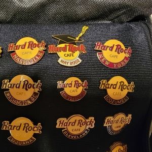 Hard rock Cafe city logo pins